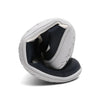 Zapatilla minimalista Wish II azul doblada, demostrando flexibilidad total.