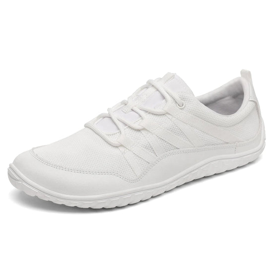 Zapatilla barefoot outdoor blanca Saguaro Forestep para senderismo.
